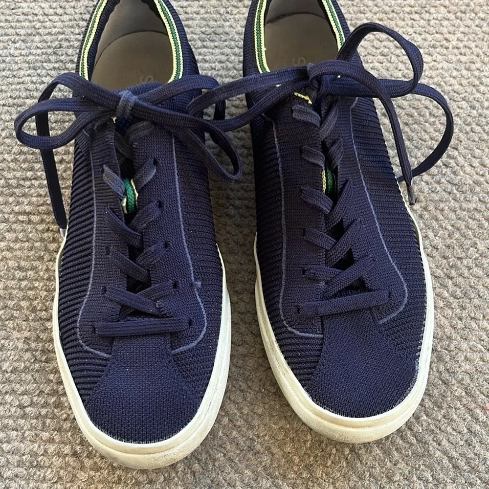 Rothy’s Lace Up Sneakers Blue Size 8
